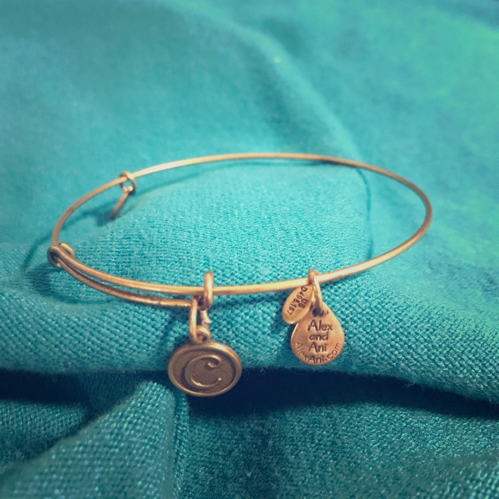 Alex & Ani “c” initial bangle